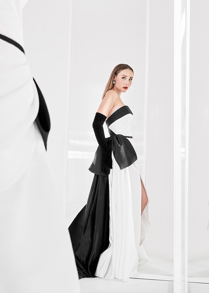 Black and White Gown Design